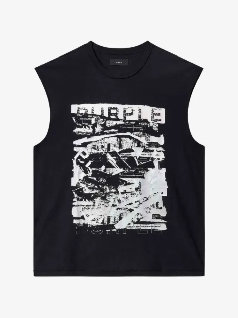 Purple Brand graphic sleeveless T-shirt