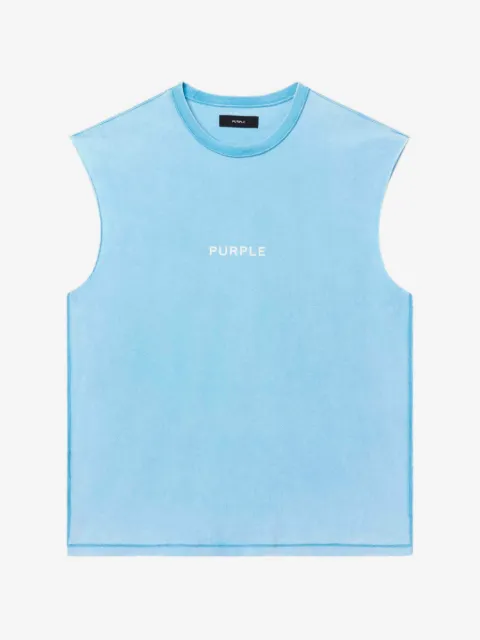 Purple Brand playera sin mangas con cuello redondo
