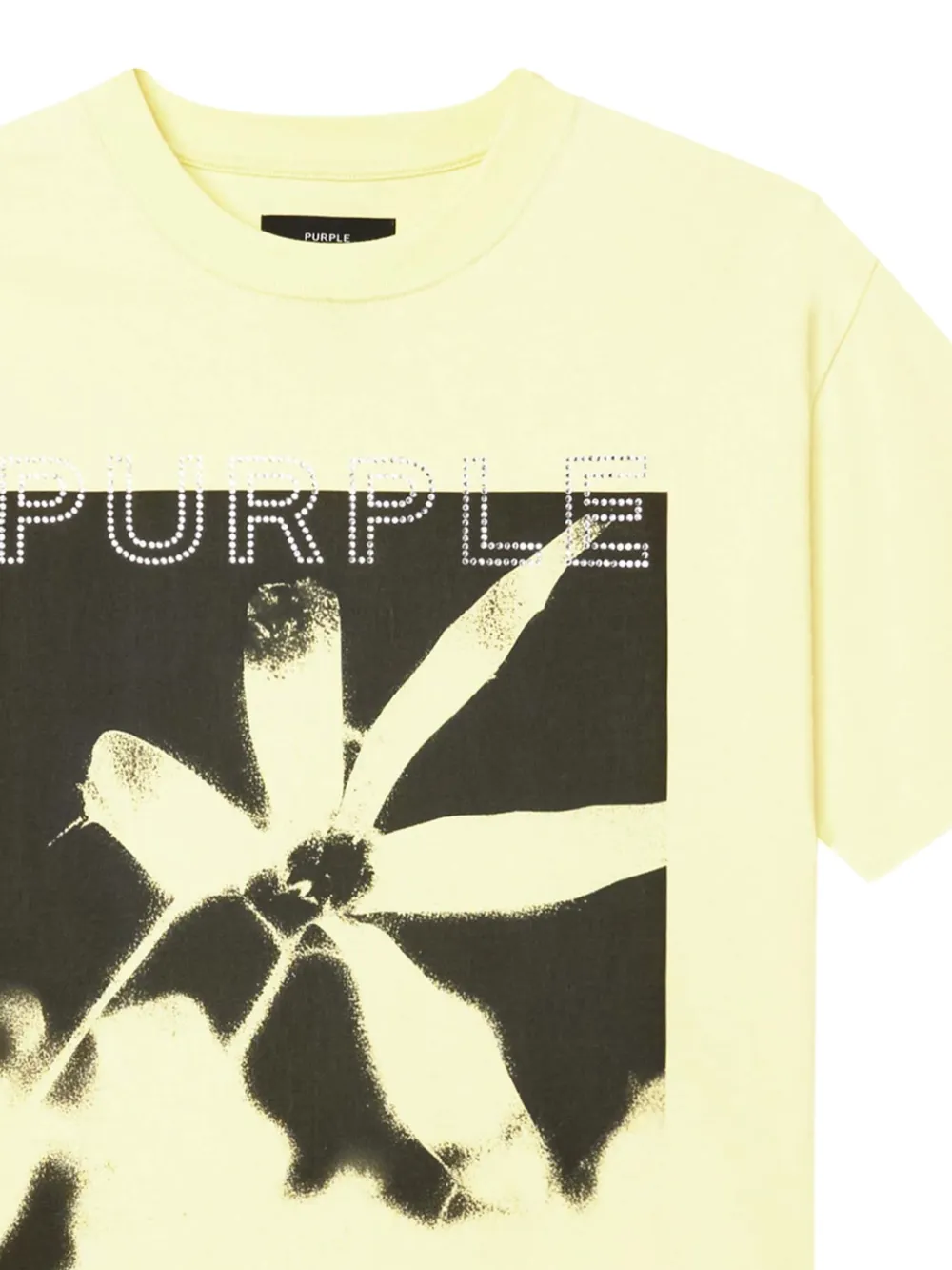 Purple Brand T-shirt met grafische print Geel