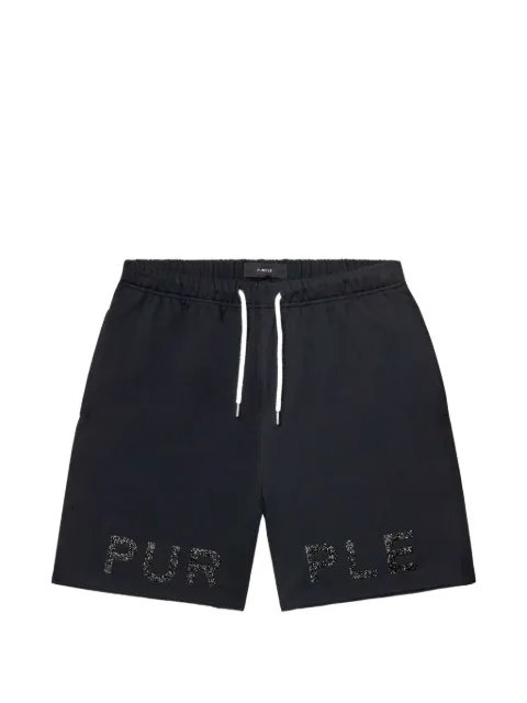 Purple Brand shorts de running con cordones en la pretina