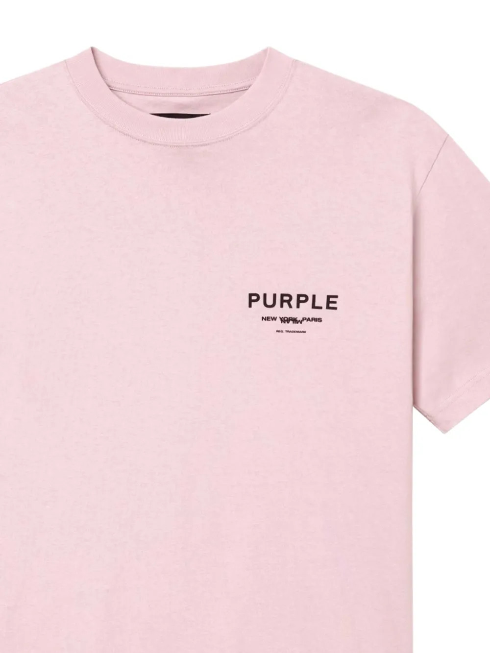 Purple Brand T-shirt met logoprint Roze