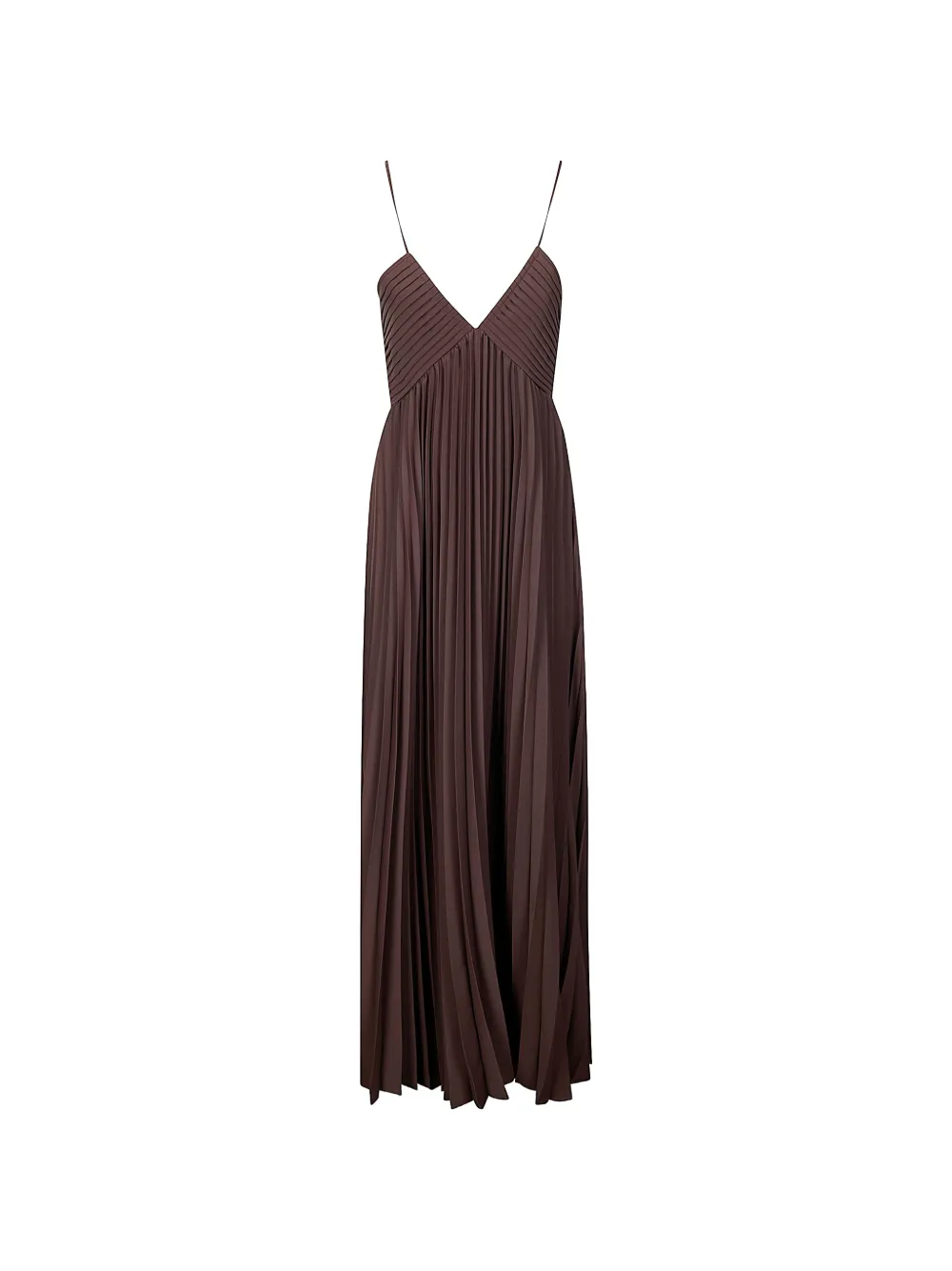 P.A.R.O.S.H. pleated V-neckdress - Marrone