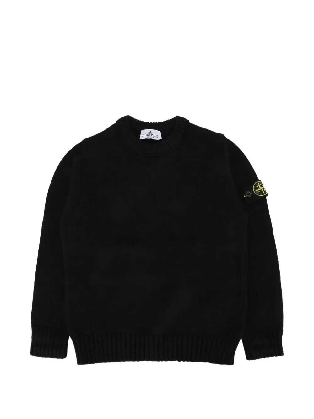 Stone Island Junior Compass crew-neck sweater - Nero