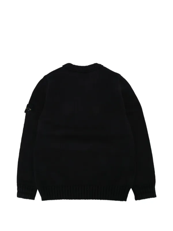 Stone Island Junior Compass クルーネック セーター | ブラック 