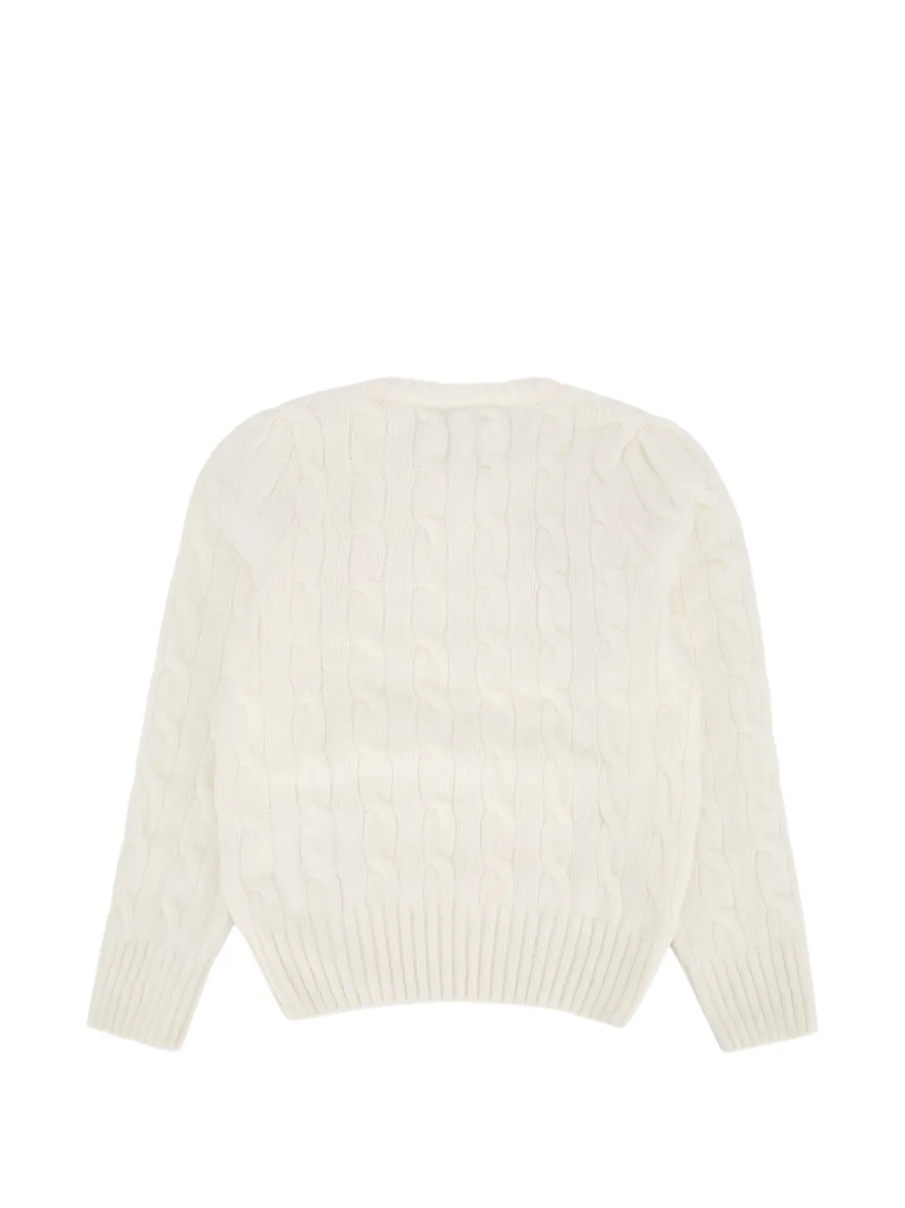 POLO RALPH LAUREN KIDS Kabelgebreide trui Wit