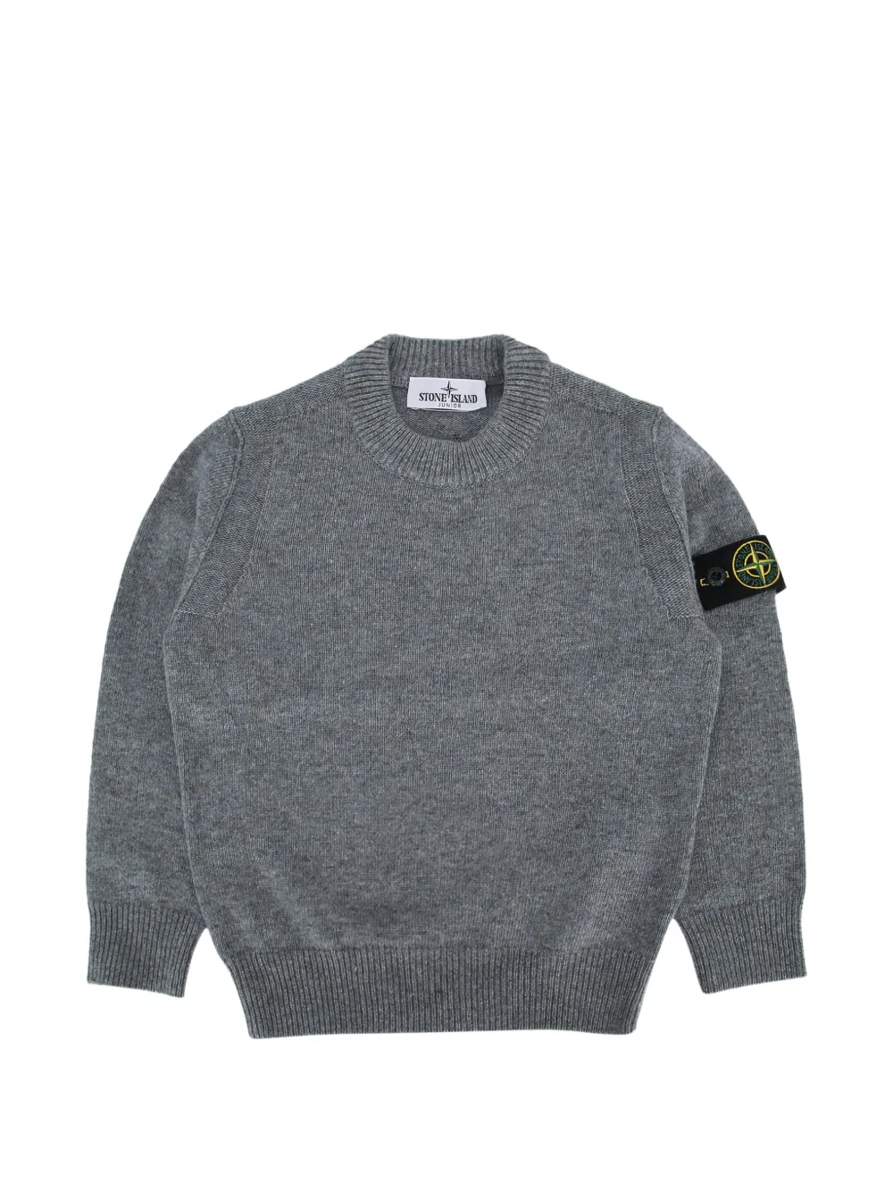 Stone Island Junior Compass crew-neck sweater - Grigio