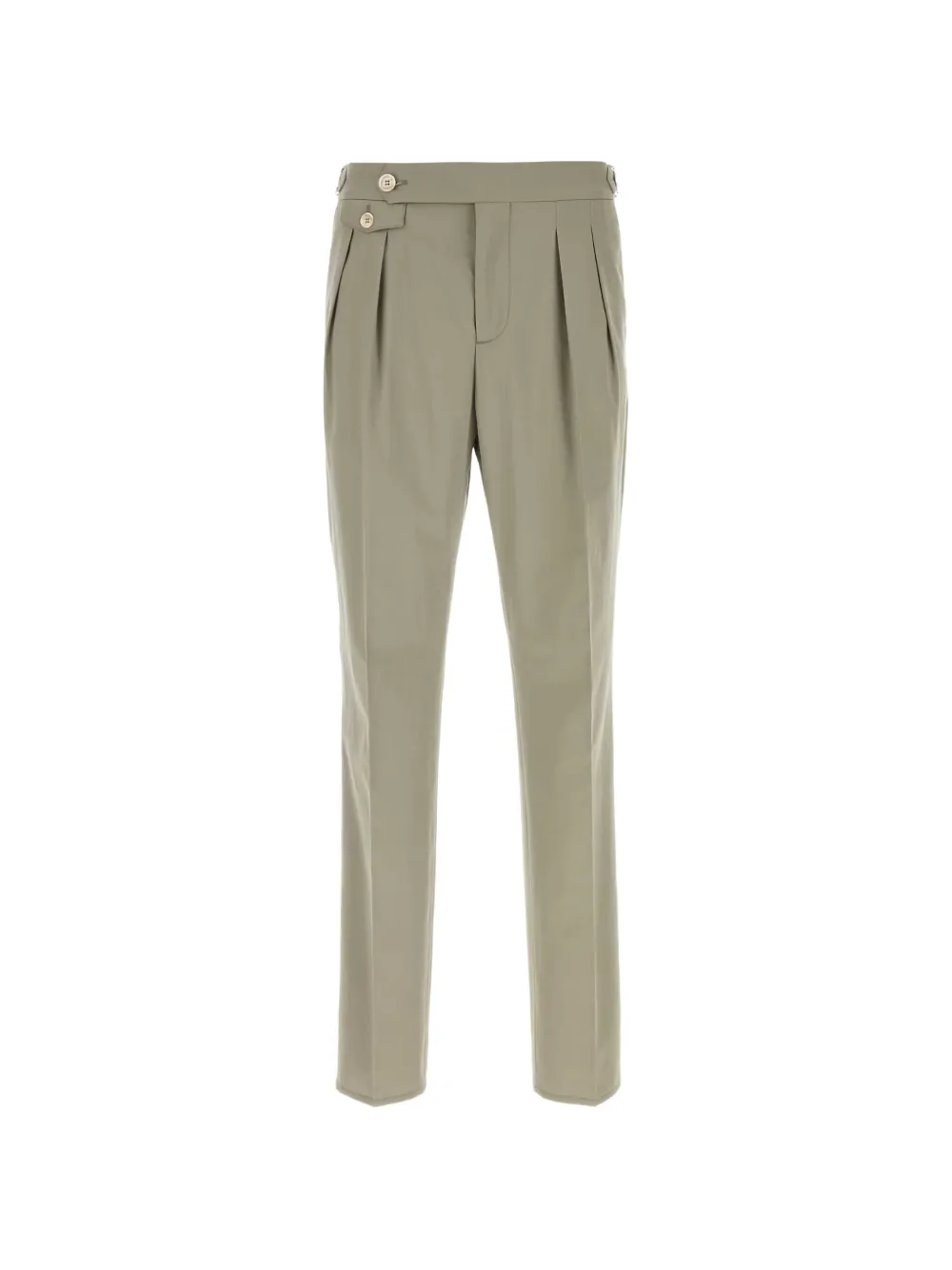 Brunello Cucinelli pleated cotton trousers - Verde