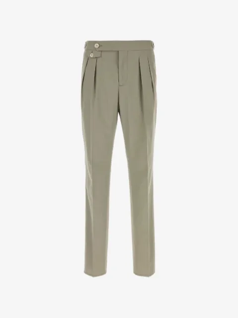 Brunello Cucinelli pantalones de algodón con pinzas