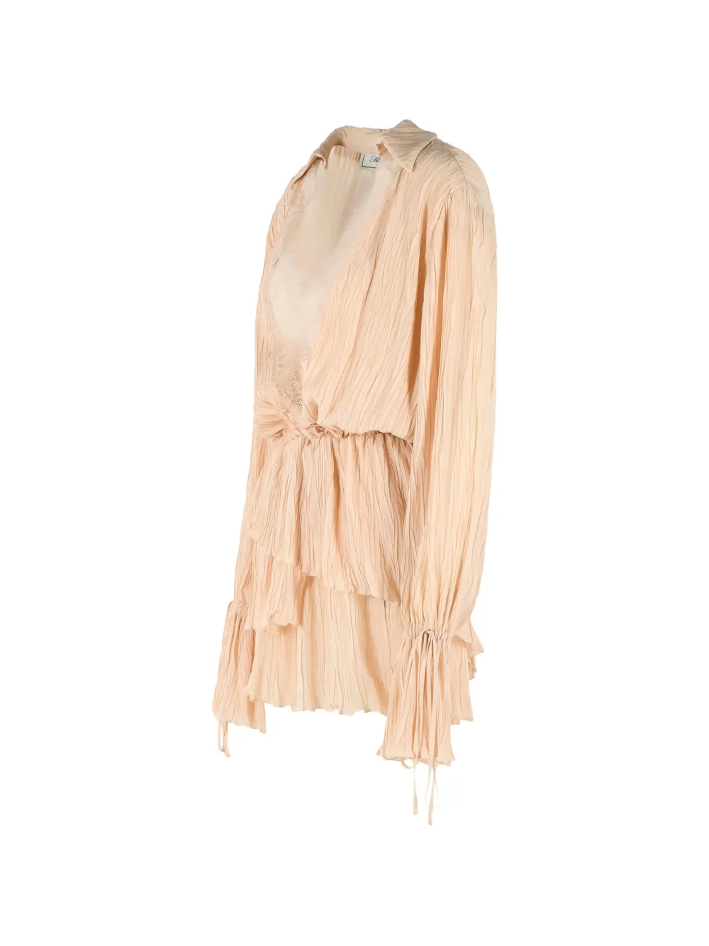Blumarine Geplooide mini-jurk met ceintuur Beige