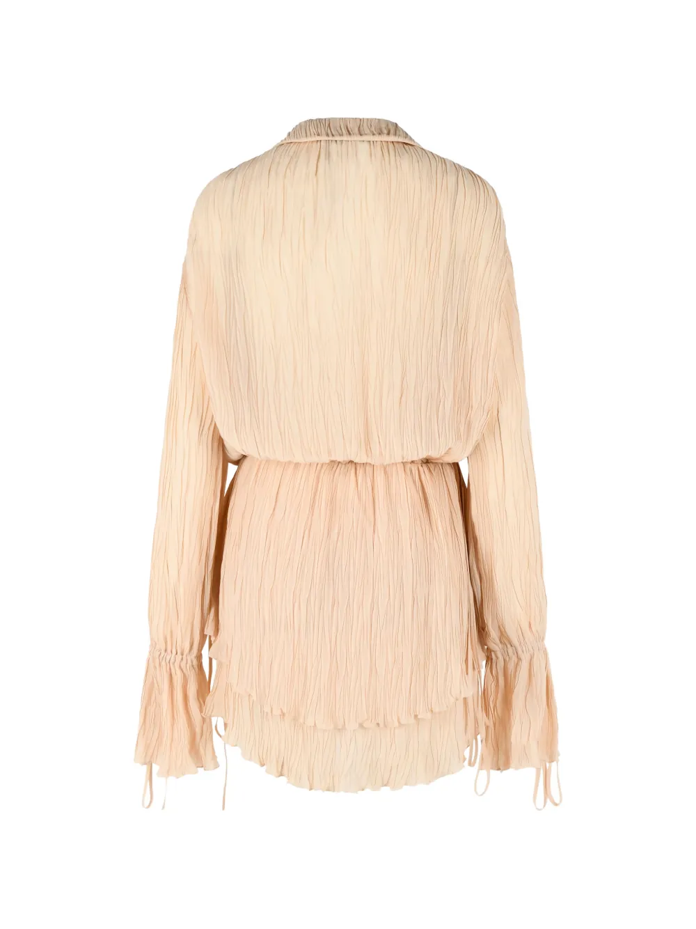 Blumarine Geplooide mini-jurk met ceintuur Beige