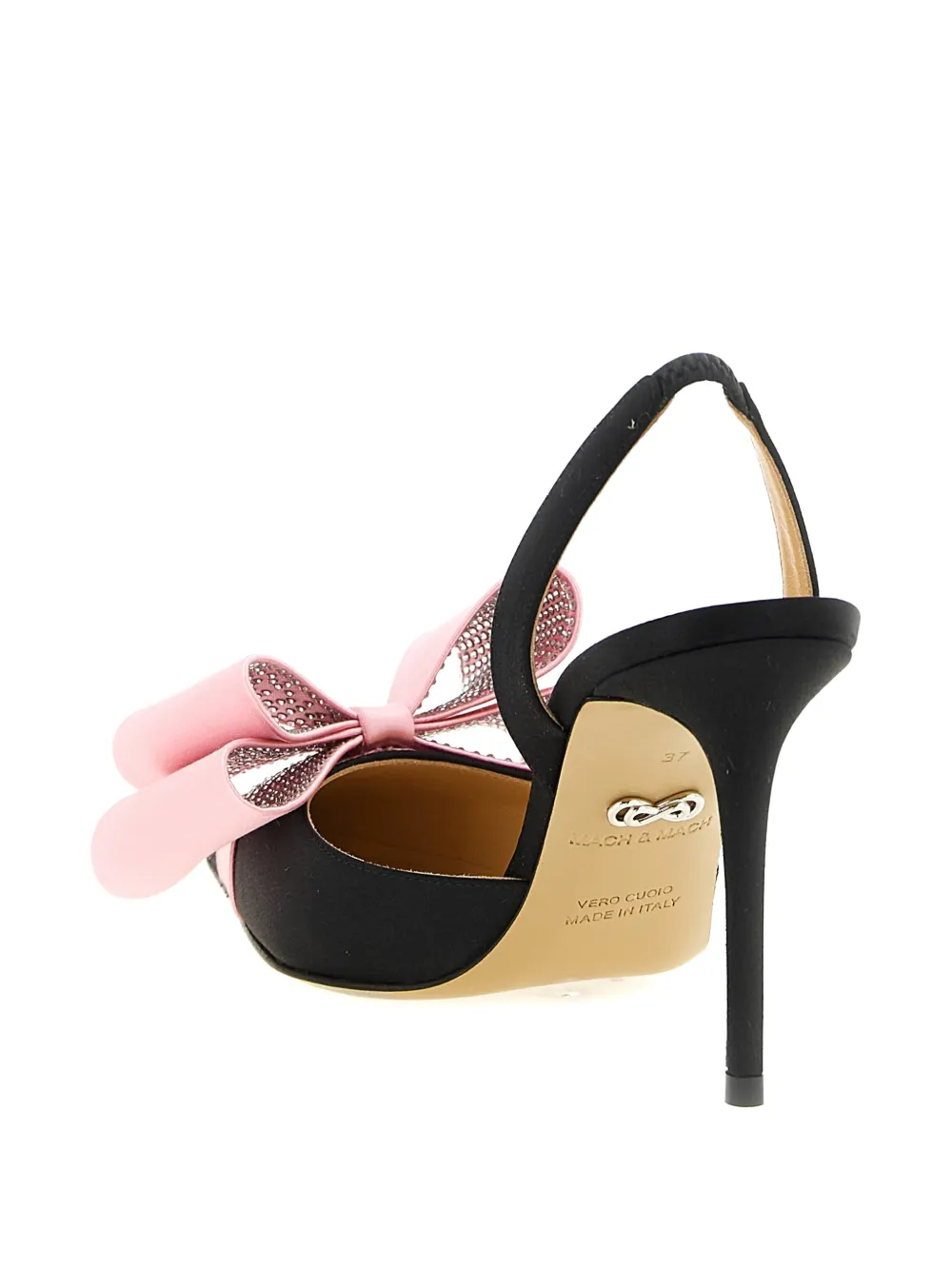 MACH & MACH Le Cadeau bow-detail pointed pumps Zwart