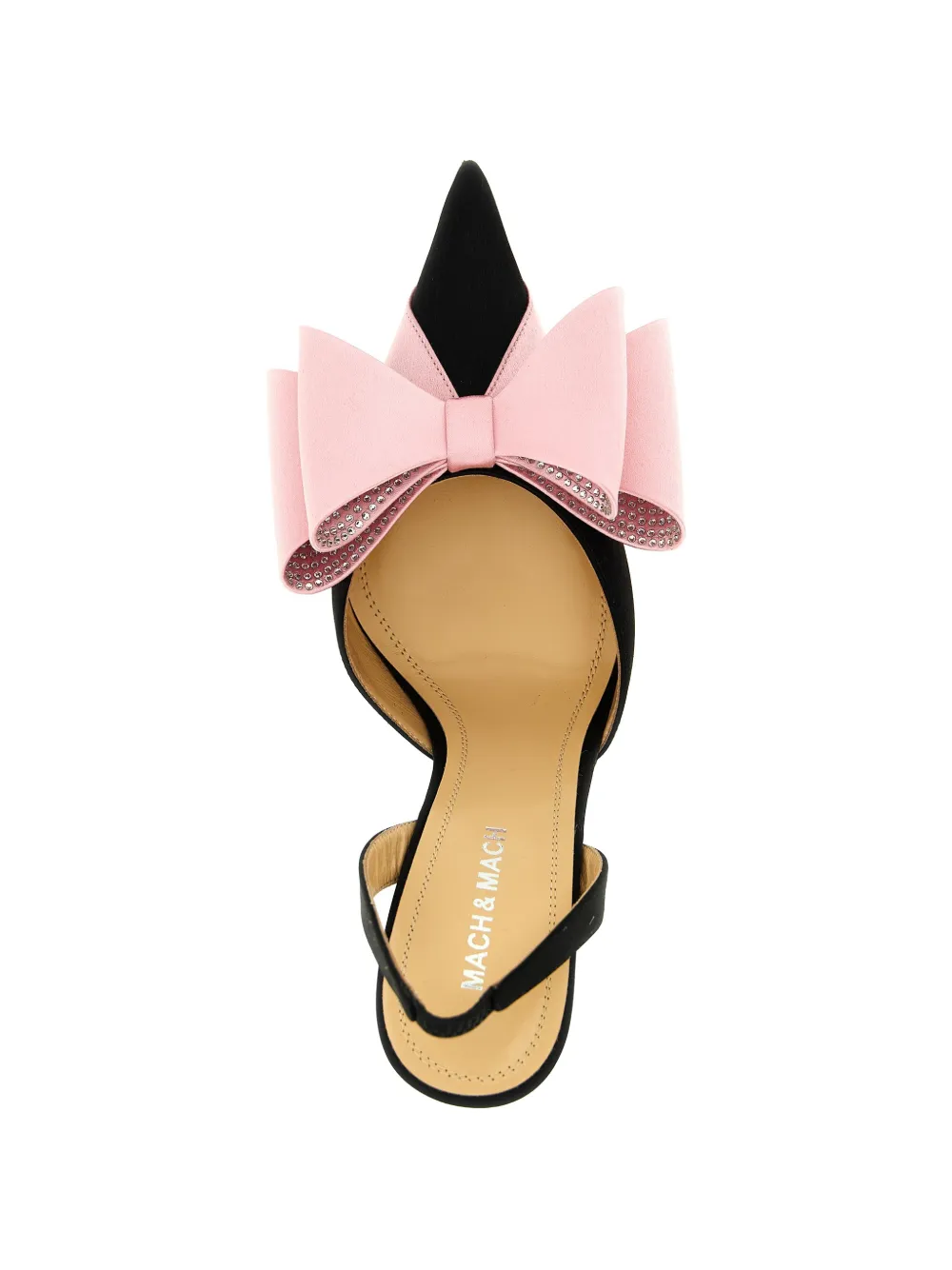 MACH & MACH Le Cadeau bow-detail pointed pumps Zwart