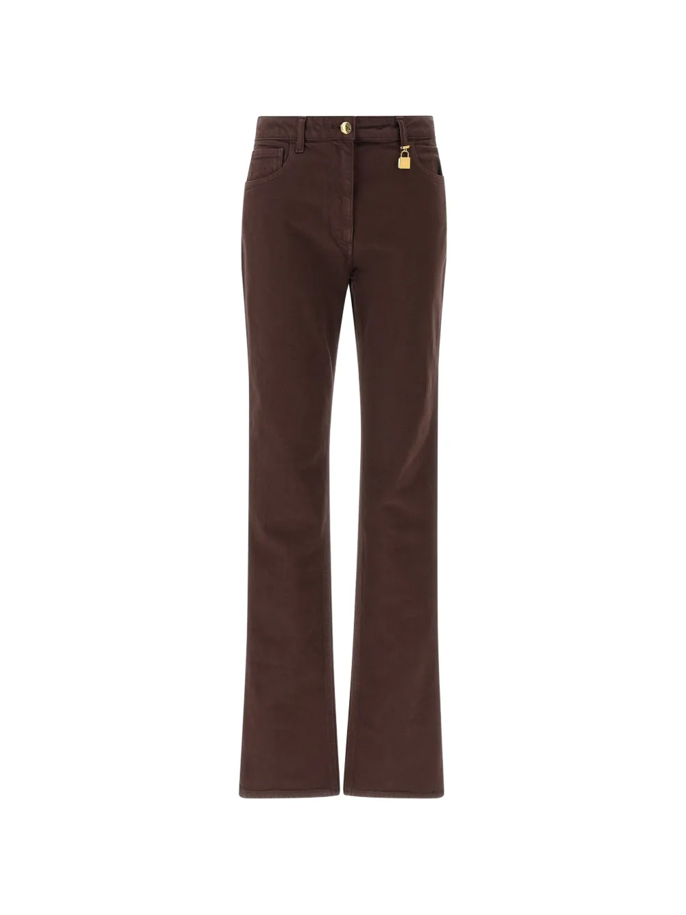 Elisabetta Franchi padlock straight jeans - Marrone