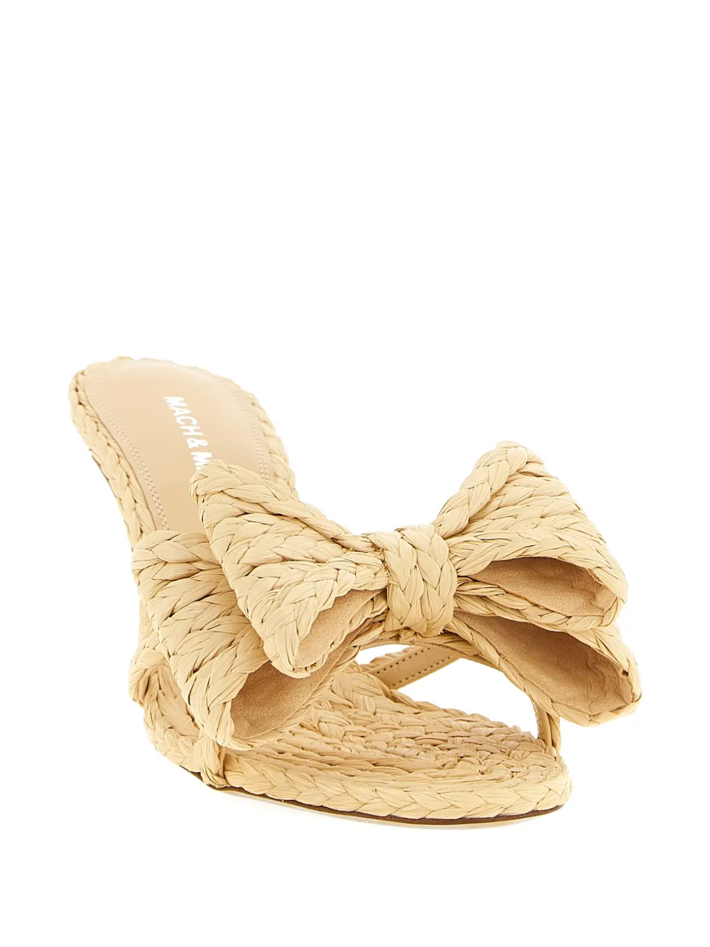 MACH & MACH Le Cadeau bow-detail open-toe sandals Beige