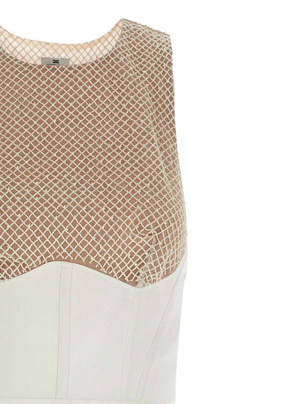 Elisabetta Franchi Red Carpet mouwloze maxi-jurk Wit