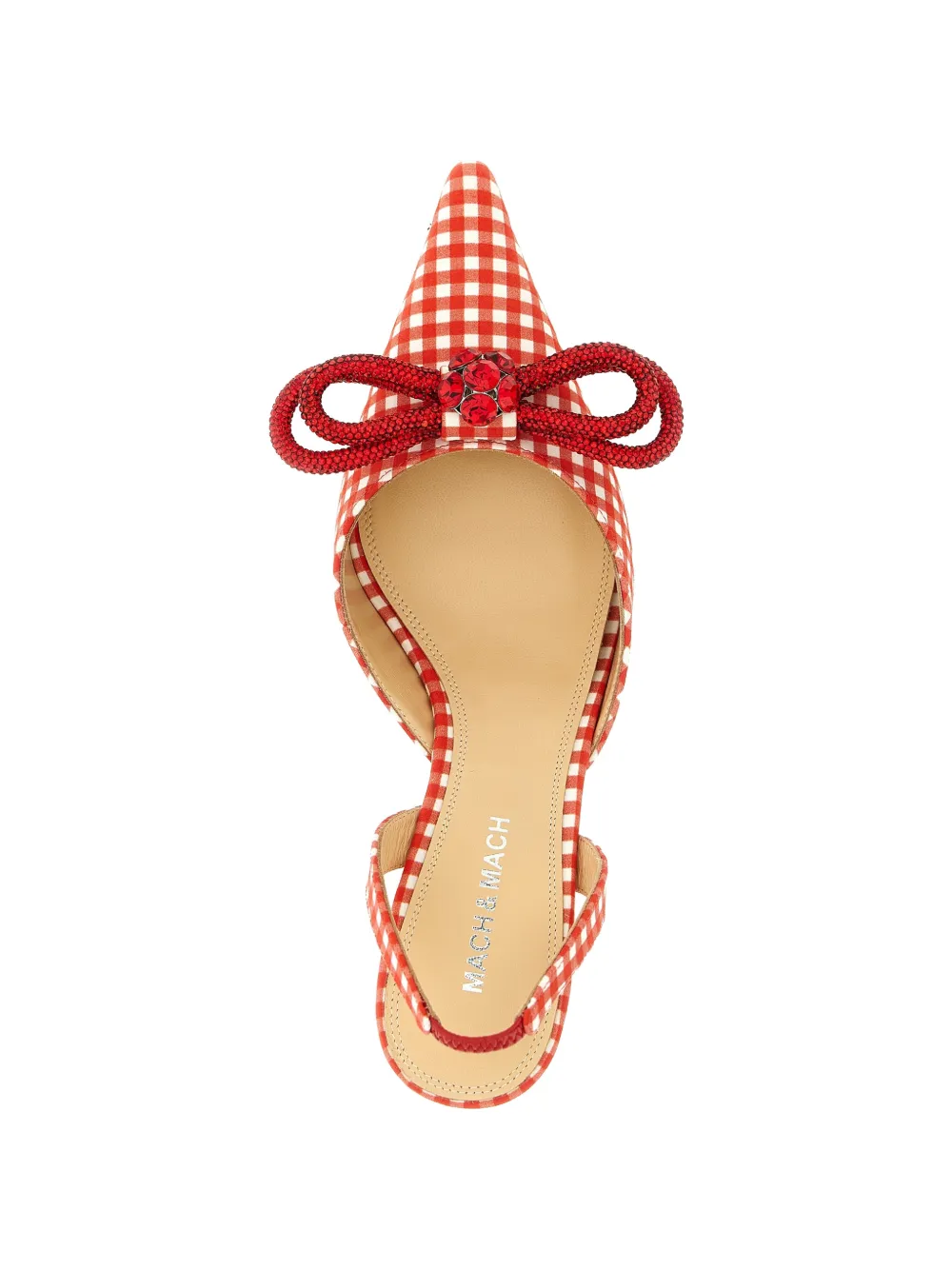 MACH & MACH bow-detail pattern pumps Rood