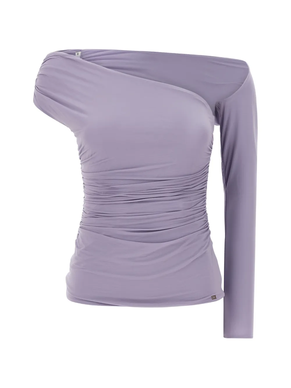 Elisabetta Franchi one-shoulder asymmetrical top - Viola