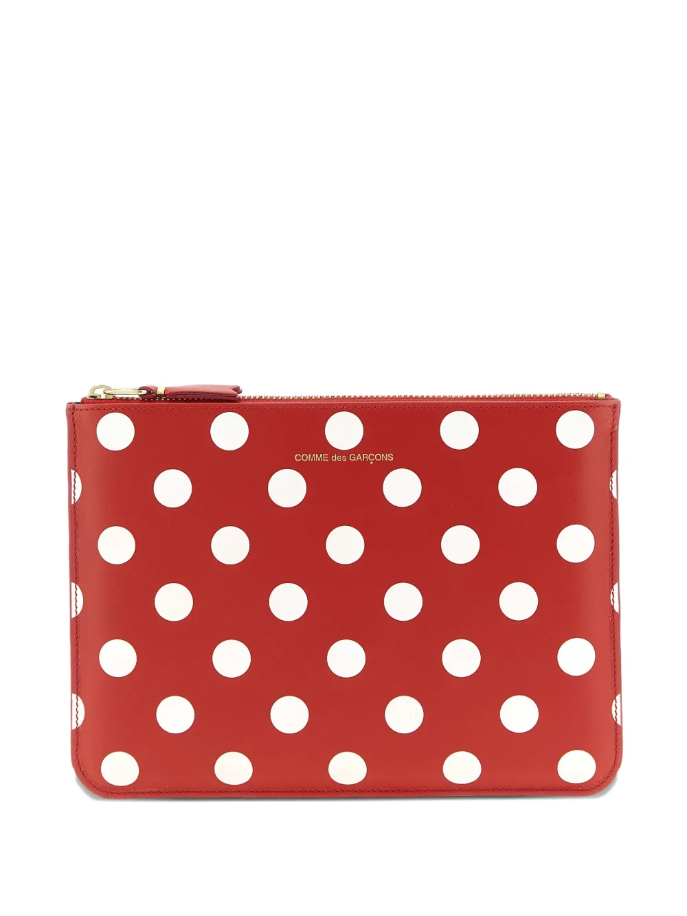 Comme Des Garçons Wallet polka dot-print leather wallet - Rosso