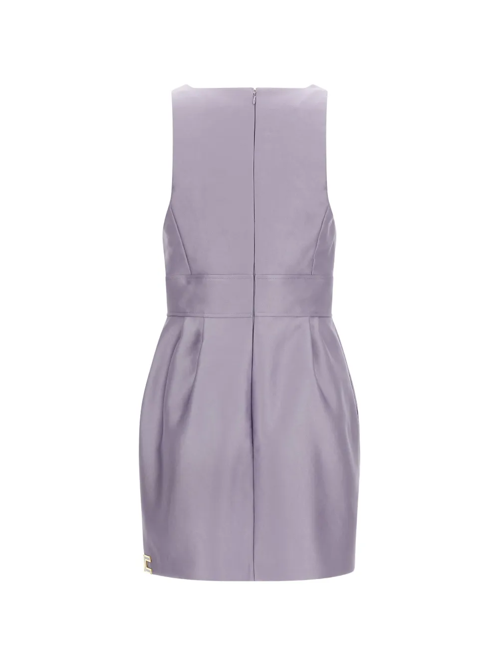 Elisabetta Franchi Duchesse gedrapeerde mini-jurk met logo Paars