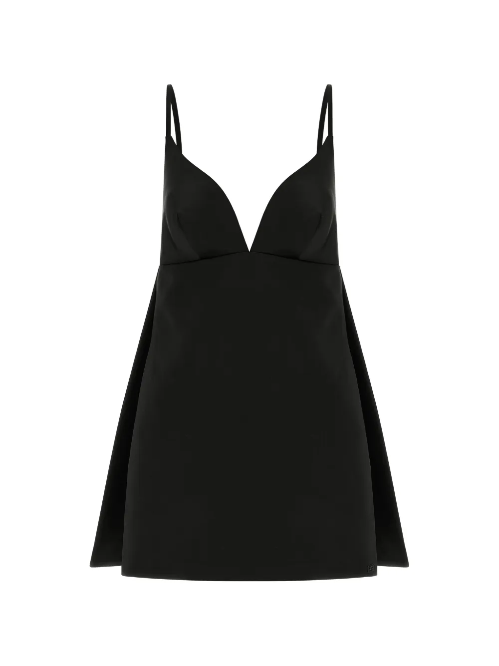 Elisabetta Franchi Duchesse V-neck mini dress - Nero