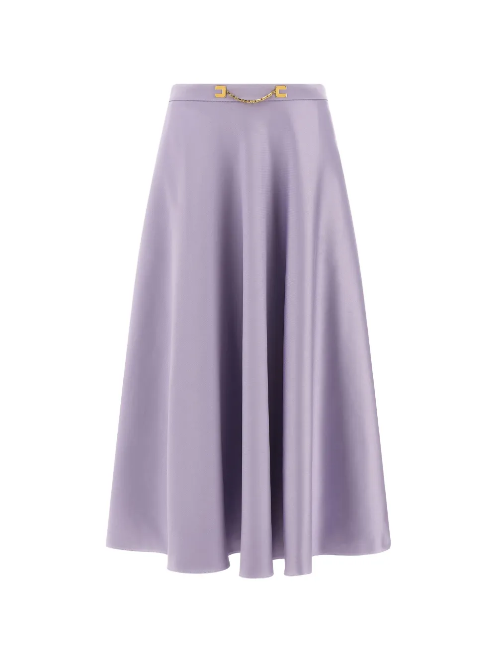 Elisabetta Franchi Duchesse A-line midi skirt - Viola
