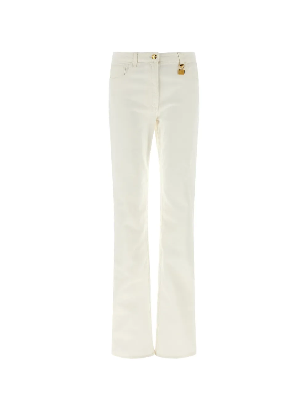Elisabetta Franchi belt-loop padlock-detail trousers - Bianco