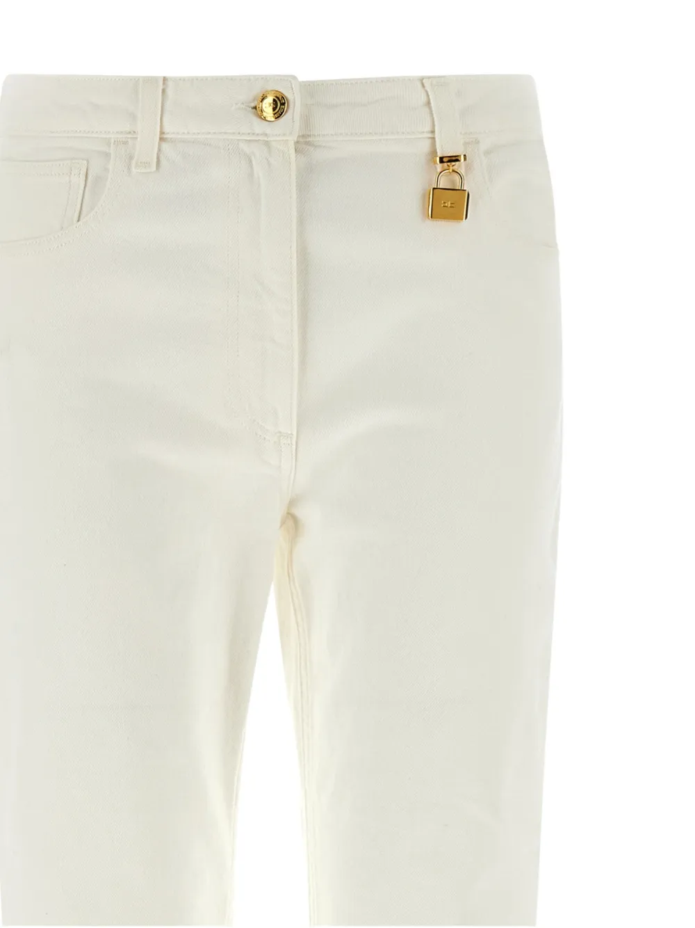 Belt-Loop Padlock-Detail Trousers