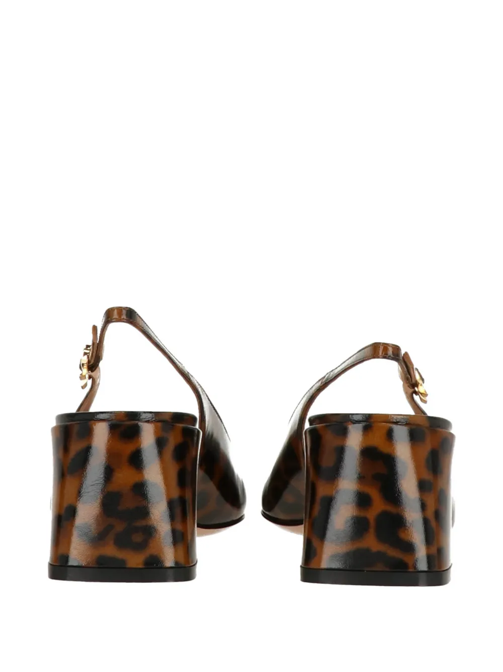 Gianvito Rossi animal-print slingback-strap pumps Bruin