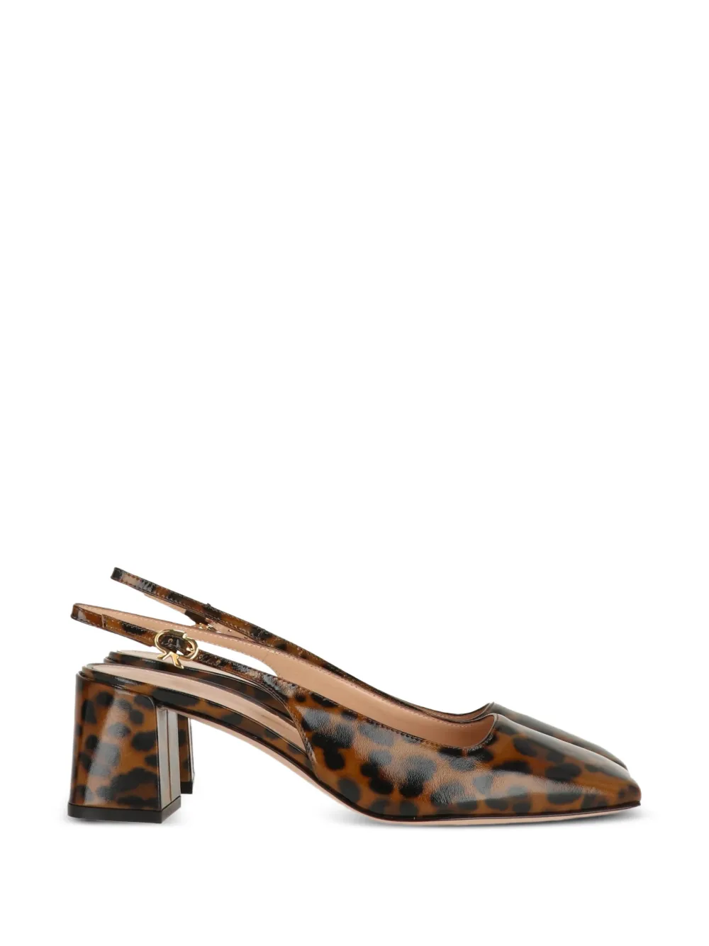 Gianvito Rossi animal-print slingback-strap pumps Bruin