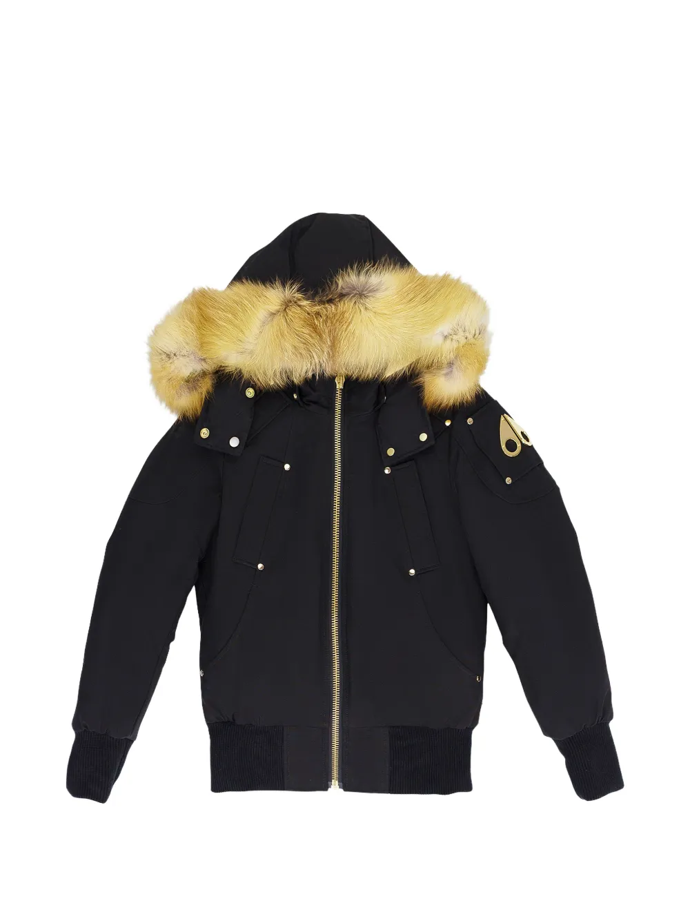 Moose Knuckles Saint Flavie faux-fur-trim bomber jacket - Schwarz