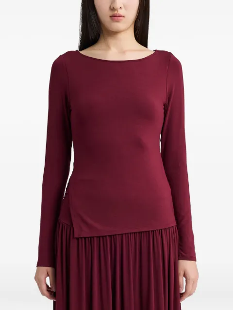 Determ; side-slit long-sleeve blouse