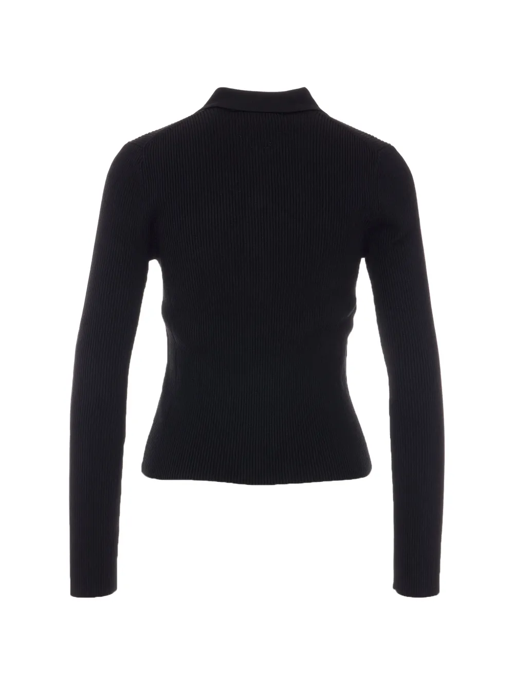 Michael Kors Poloshirt met knoop en lange mouwen Zwart