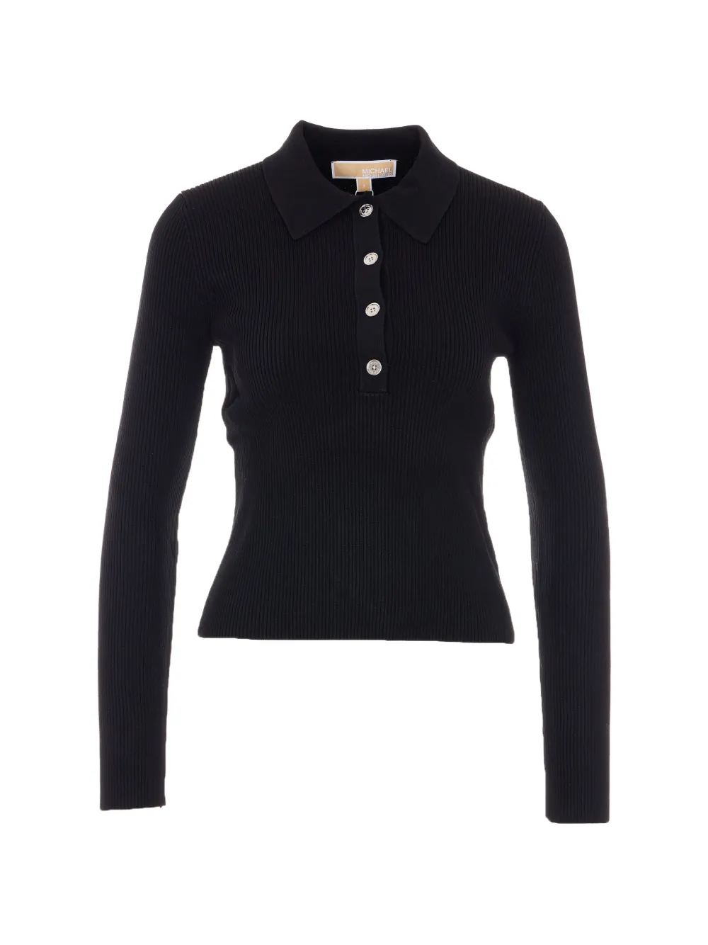 Michael Michael Kors button long-sleeve polo shirt - Nero