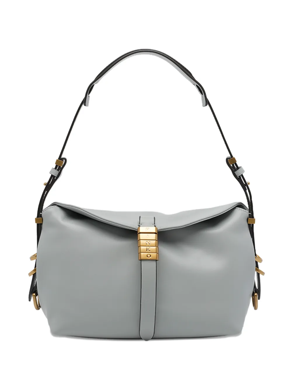 PINKO New Saddle leather shoulder bag - Grigio