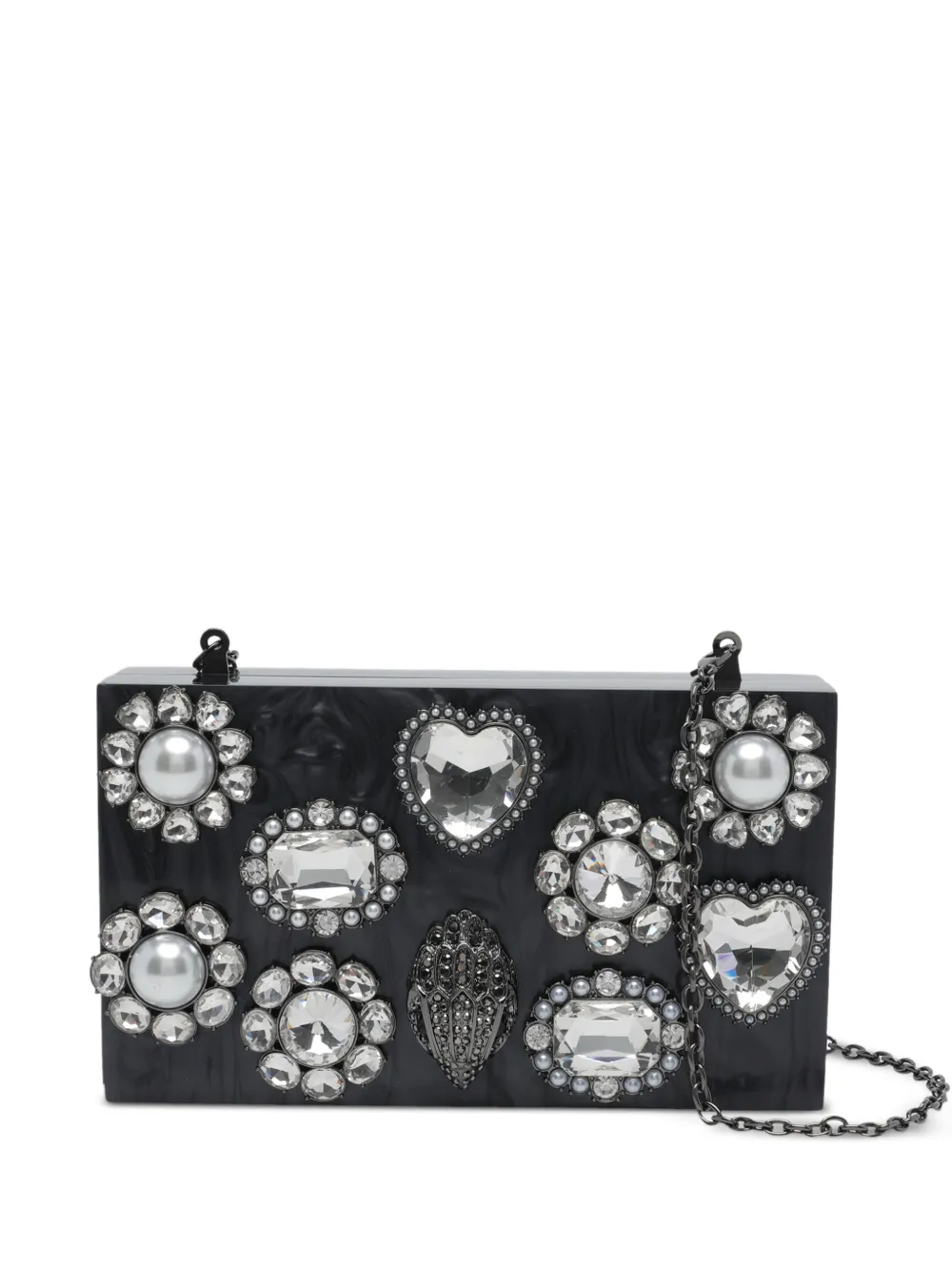 Kurt Geiger London Crystals Box clutch bag - Nero