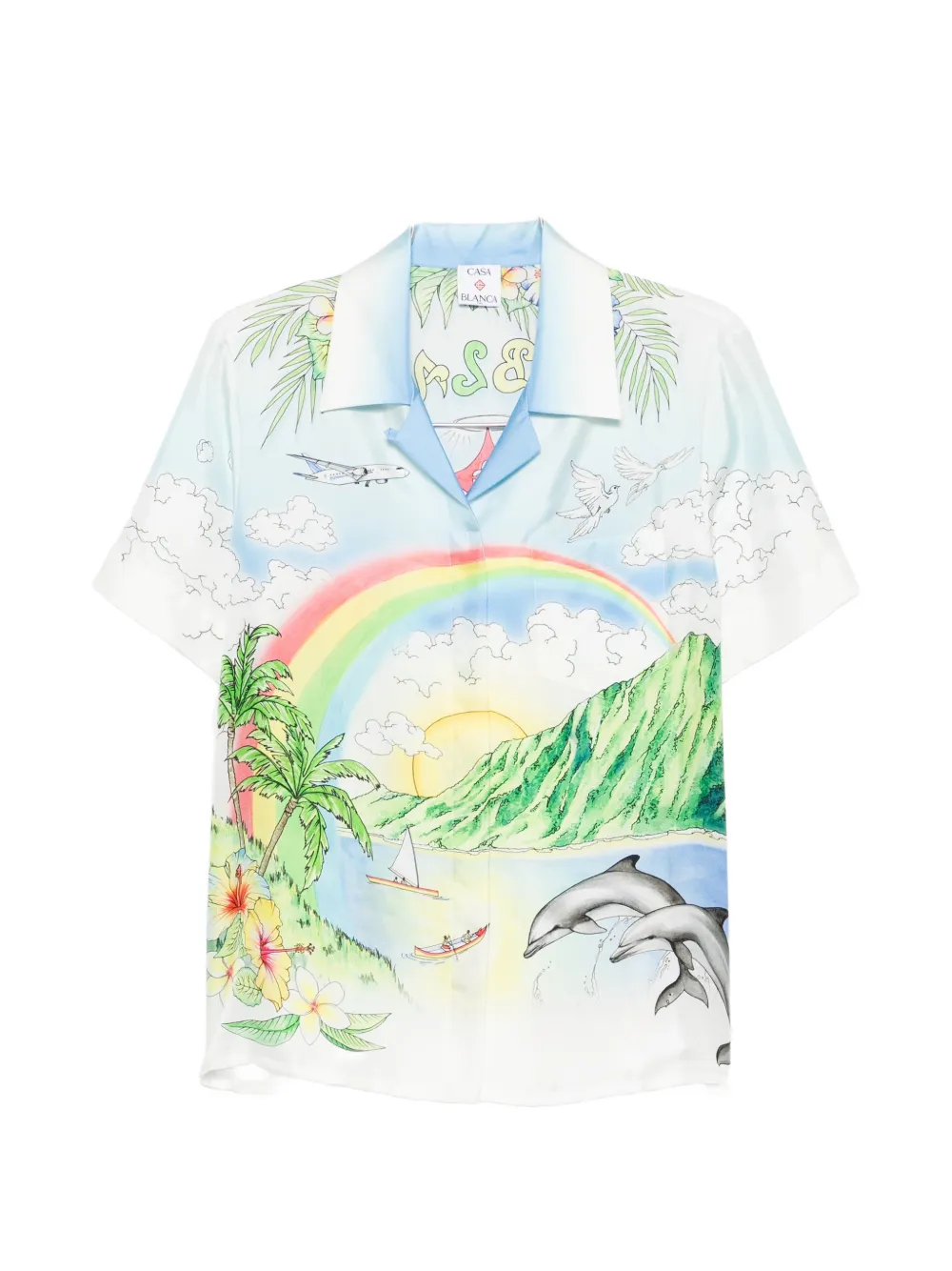 Casablanca Aloha graphic shirt - Blu