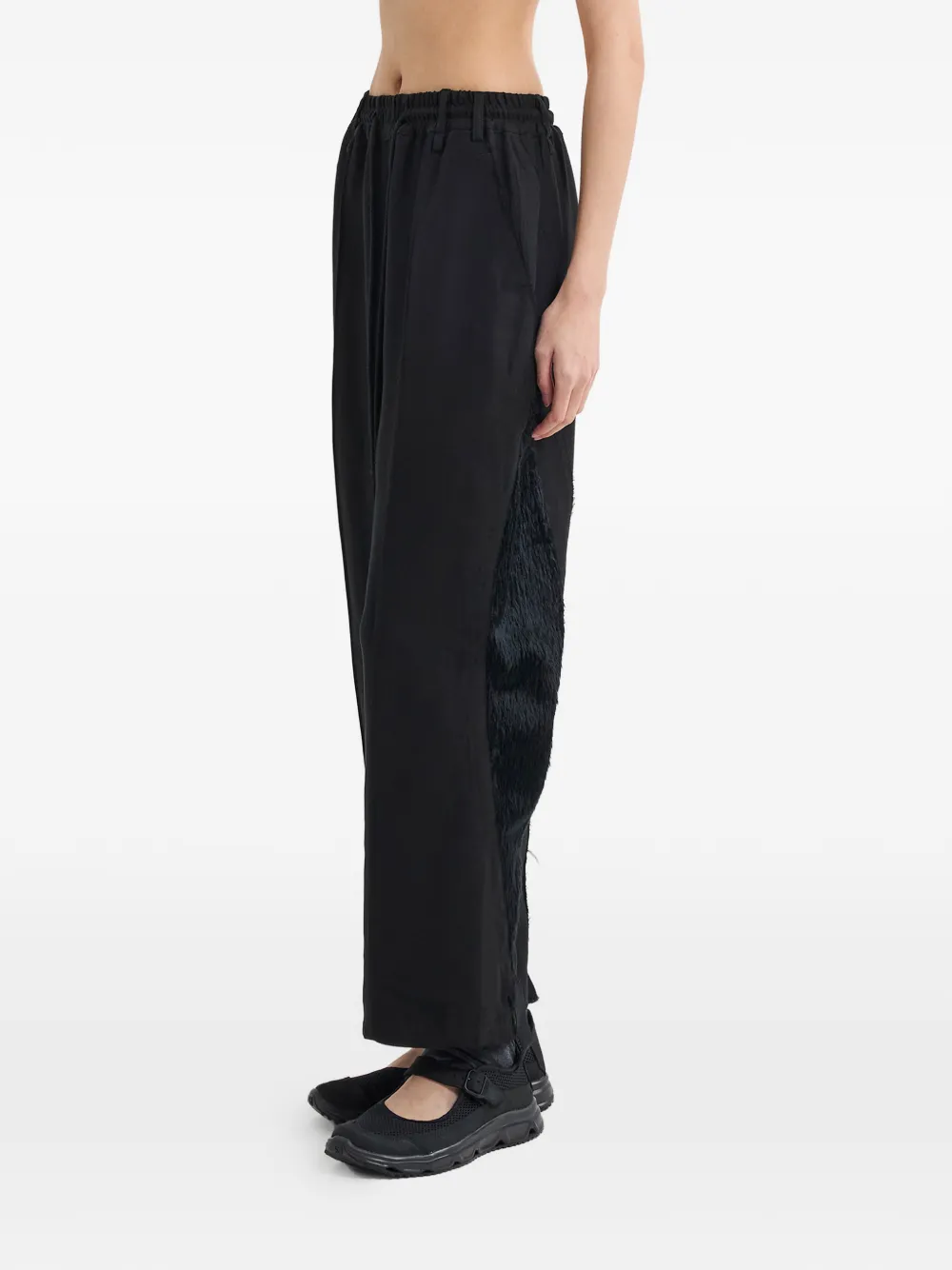 Song For The Mute Broek met trekkoord en textuur Zwart