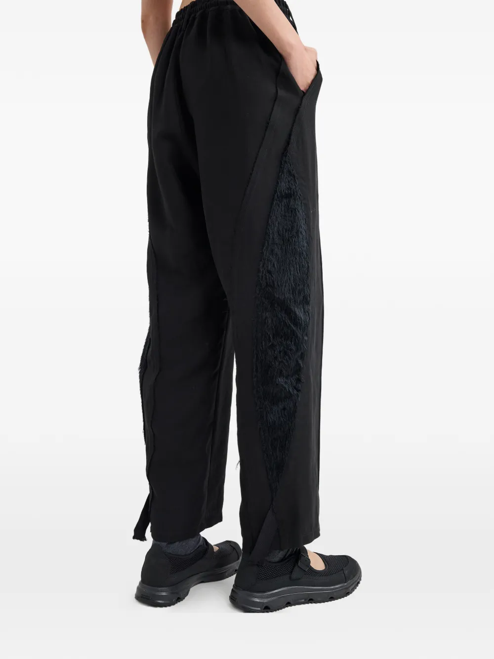 Song For The Mute Broek met trekkoord en textuur Zwart