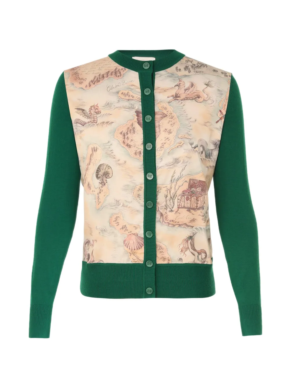 ZIMMERMANN Rebellion silk-front cardigan - Verde