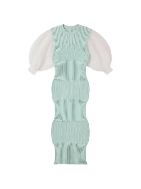 CFCL ribbed puff-sleeve midi dress