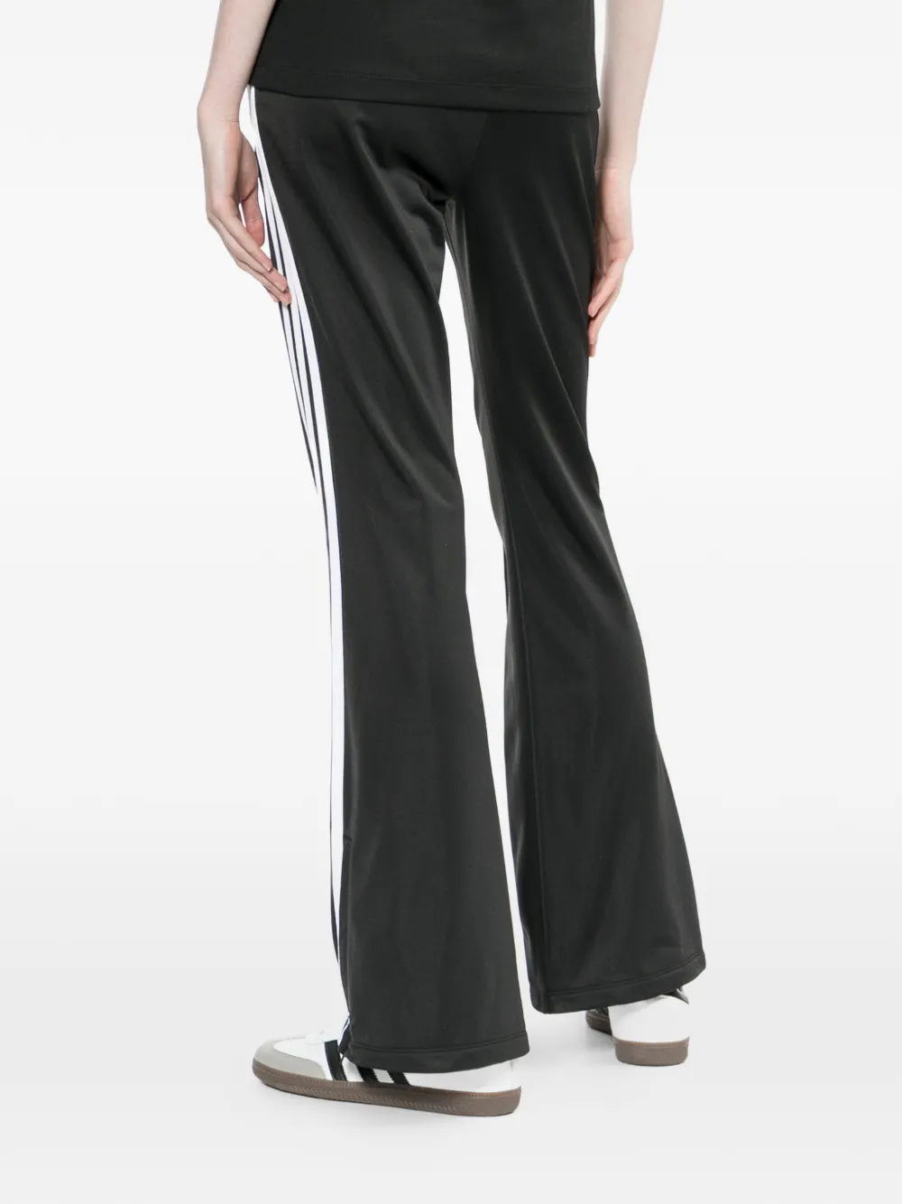 adidas Gestreepte flared broek Zwart