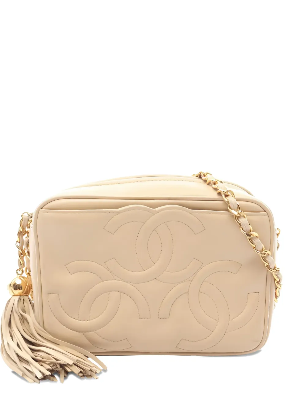 CHANEL Pre-Owned 1994-1996 Interlocking CC shoulder bag - Toni neutri