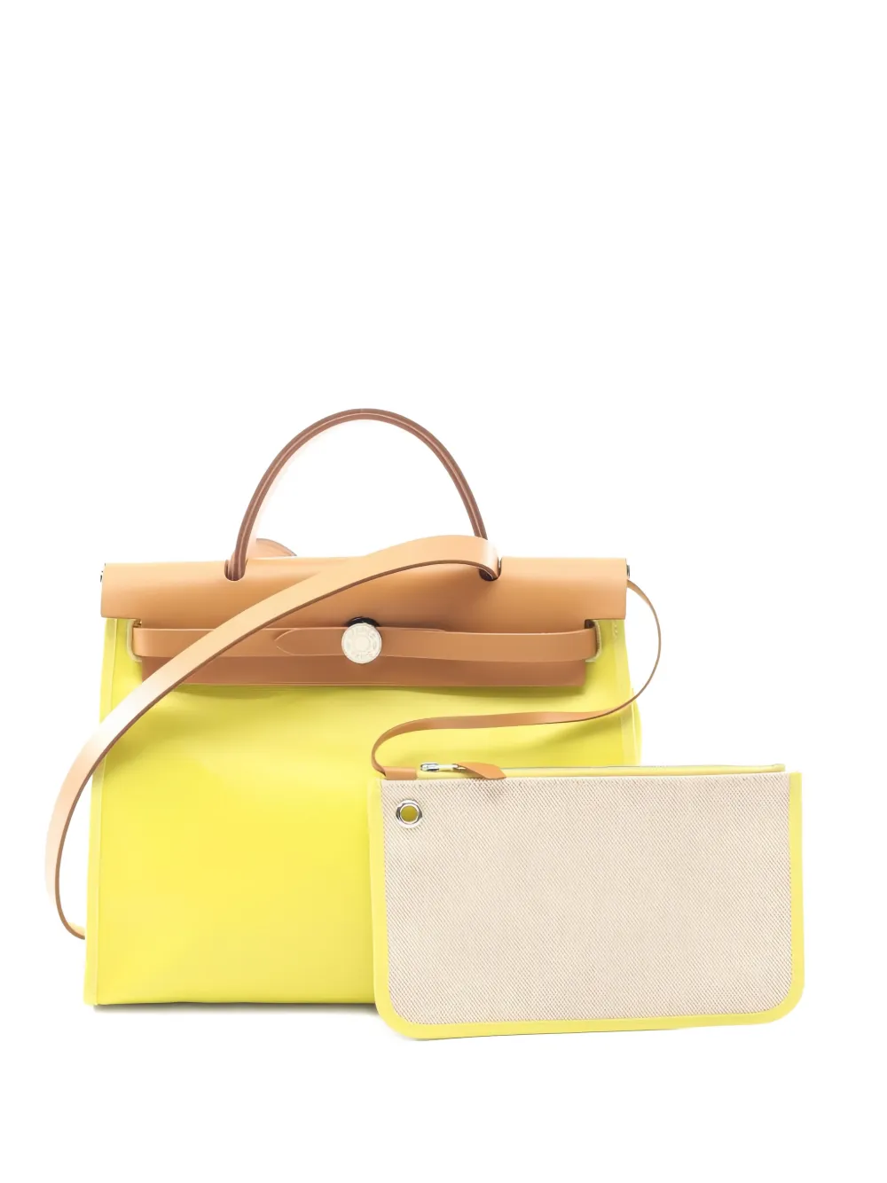 Hermès Pre-Owned 2019 zip two-way handbag - Giallo