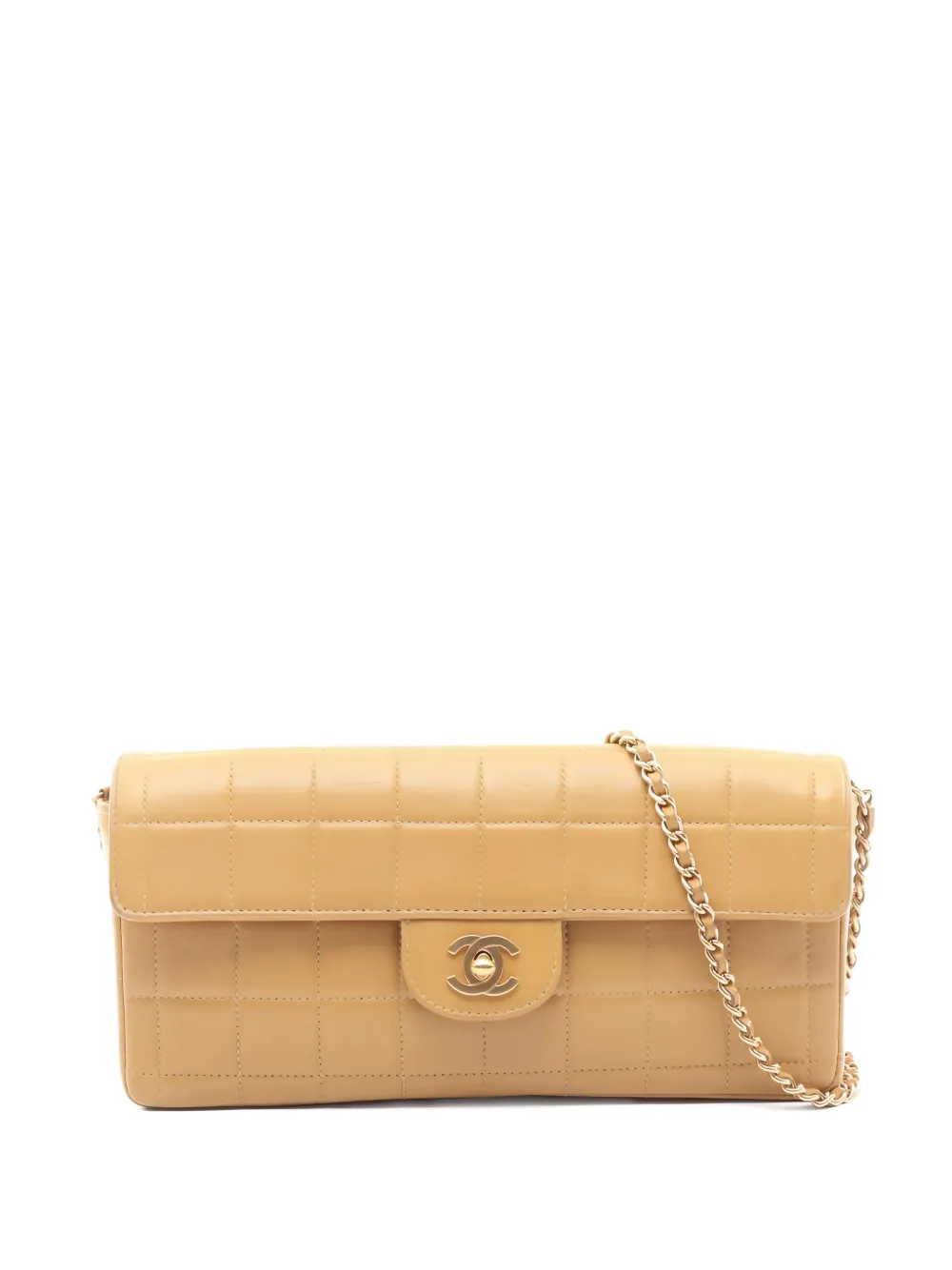 CHANEL Pre-Owned 2002-2003 chocolate bar chain cross body bag - Toni neutri