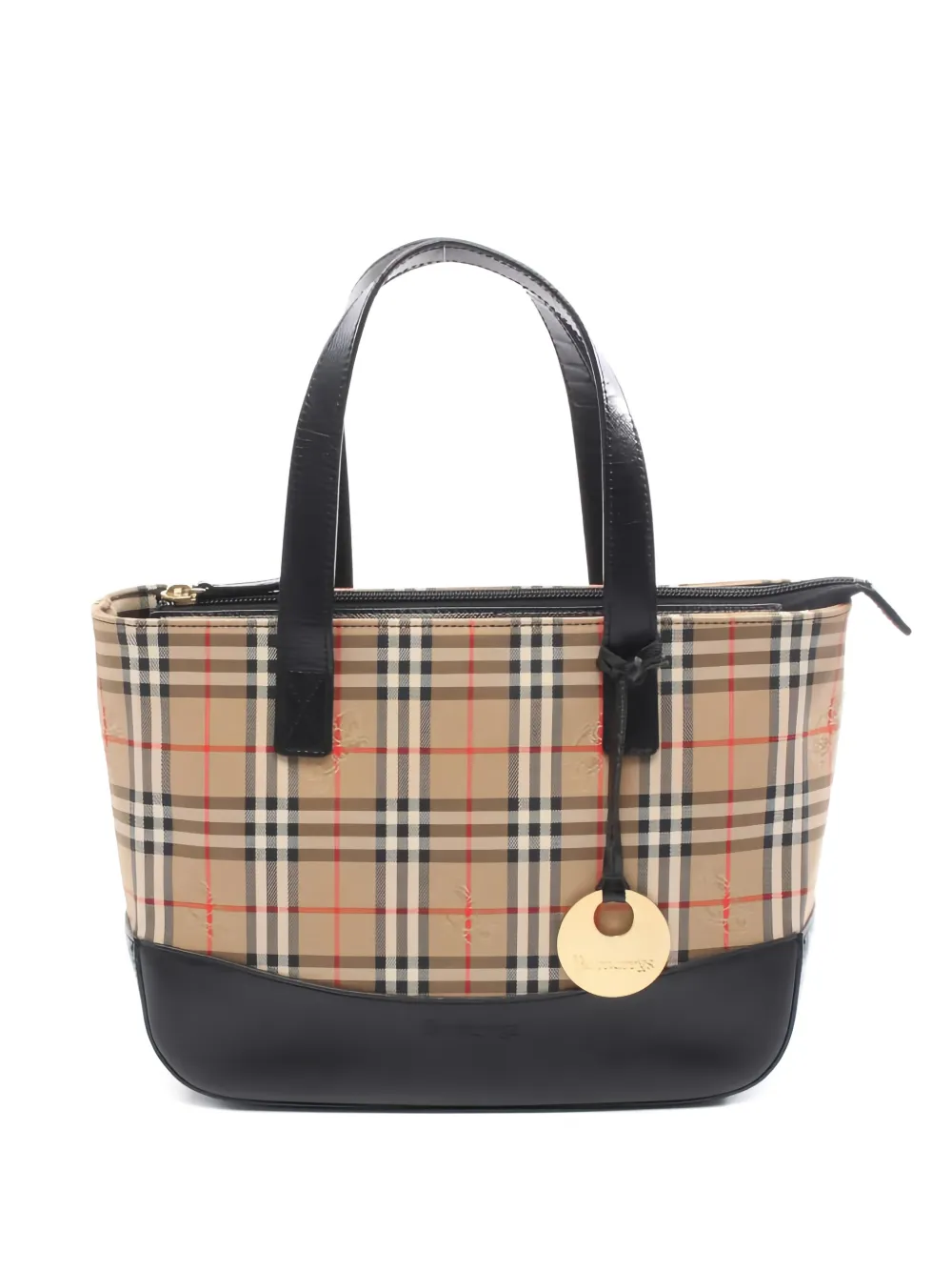 Burberry Pre-Owned 2010's Nova check leather tote bag - Toni neutri