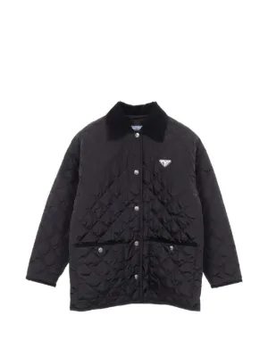 Prada レザーカラージャケット | ブラック | FARFETCH JP