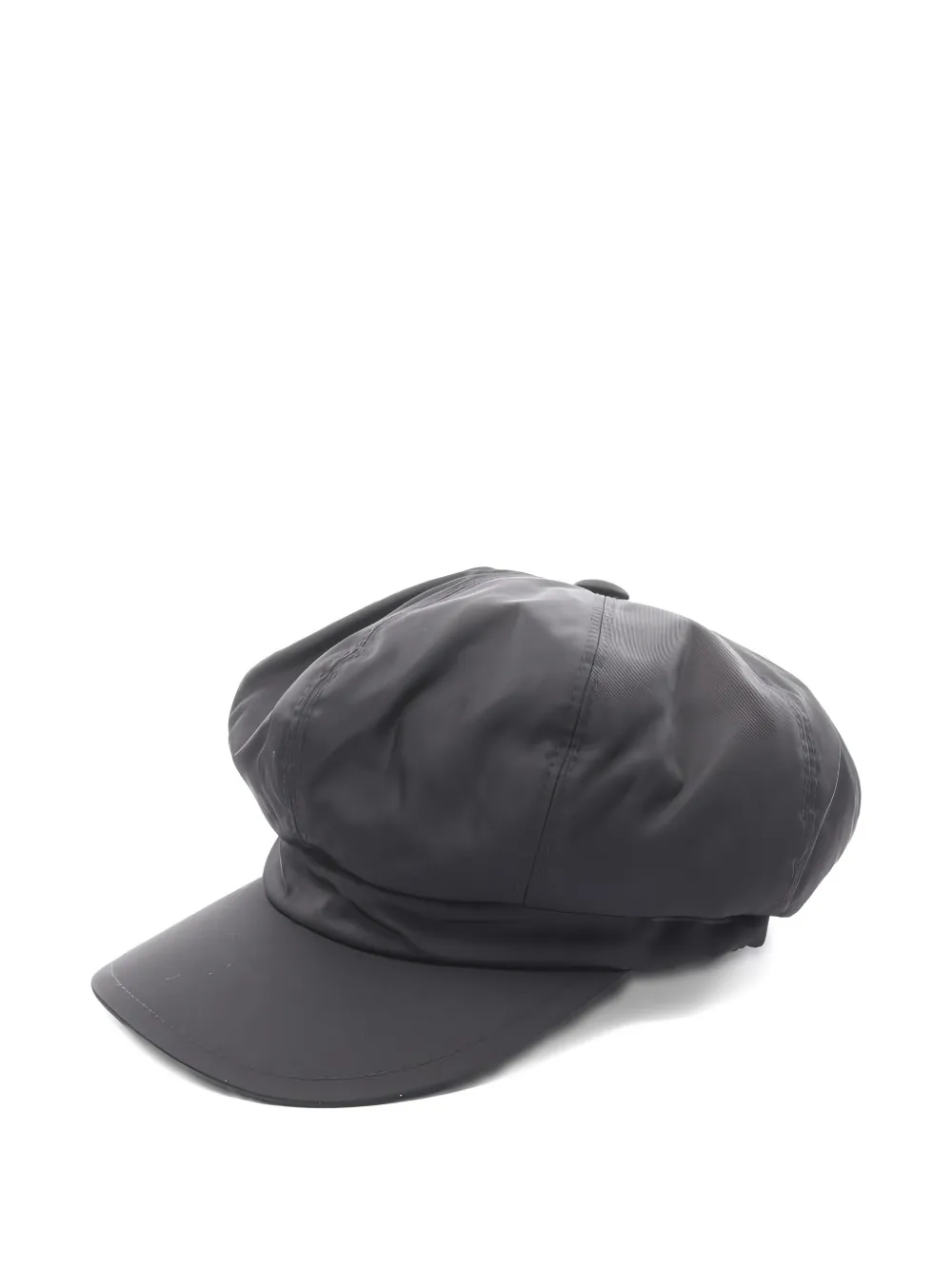 Prada Pre-Owned 2010s logo-plaque newsboy hat - Grigio