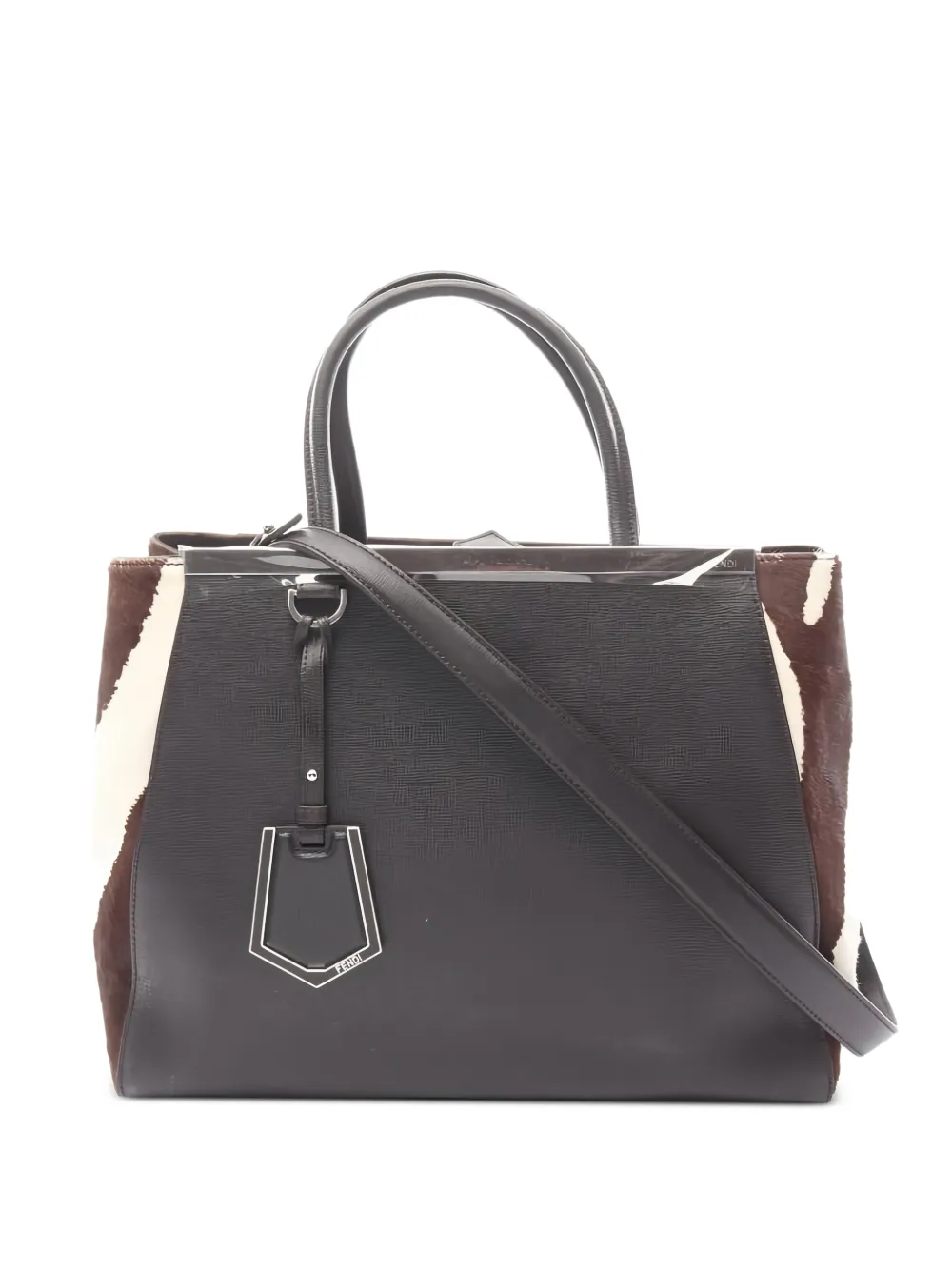 Fendi Pre-Owned 2000s 2jours leather tote bag - Marrone