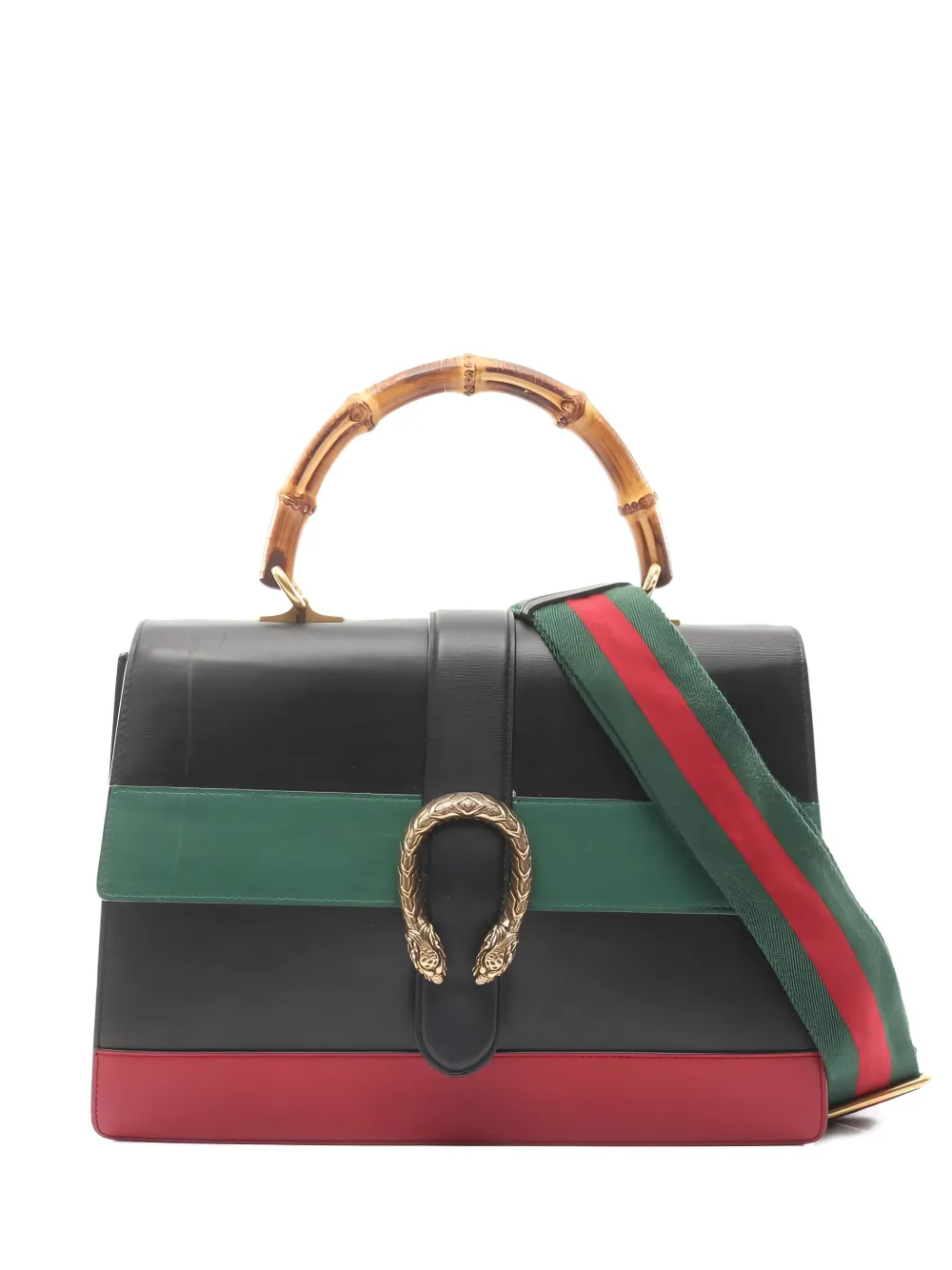 Gucci Pre-Owned Bamboo leather tote bag - Nero