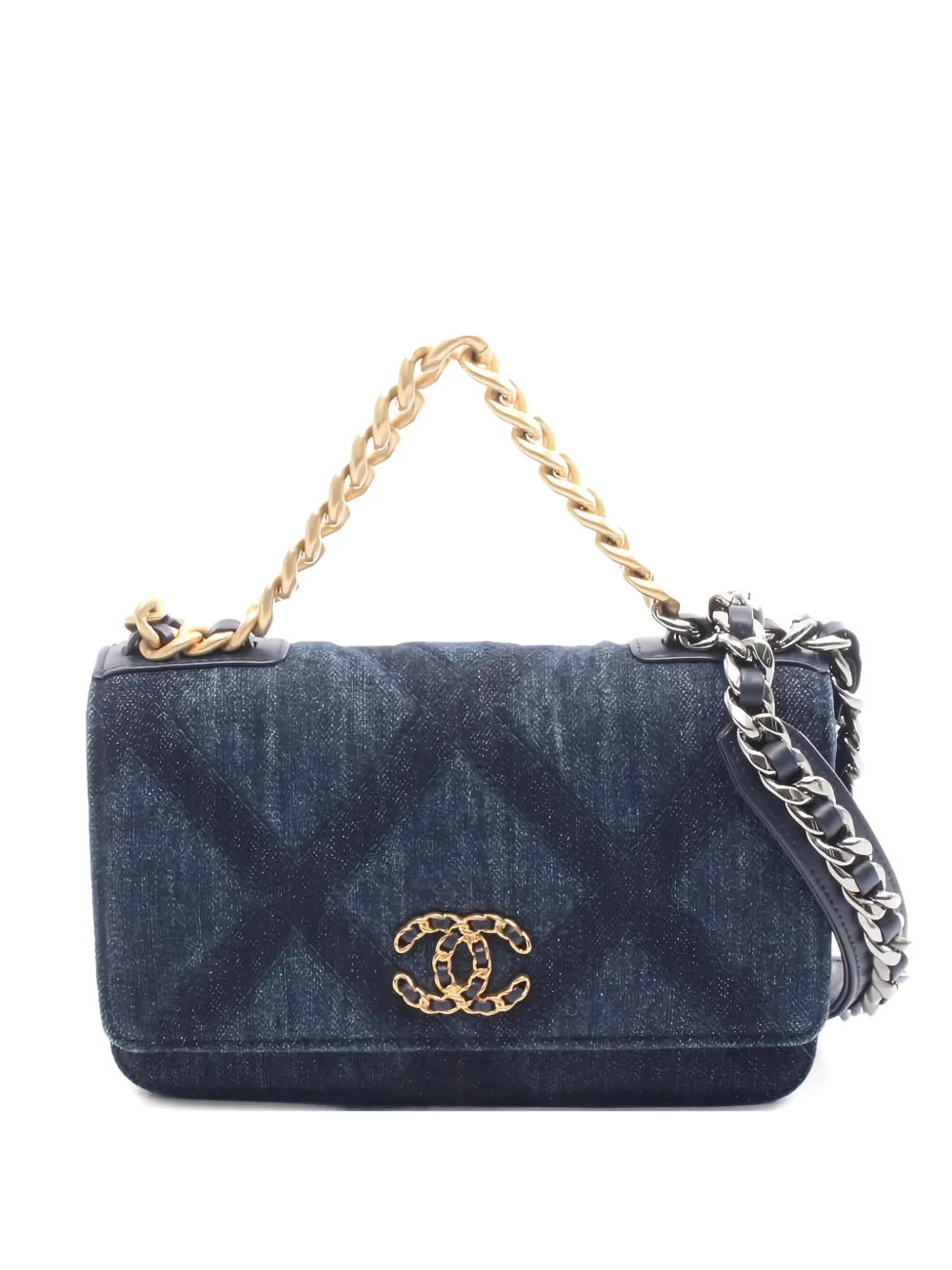 CHANEL Pre-Owned 19s Dizeneuf chain wallet - Blu